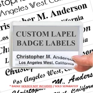 Custom Lapel Badge Stickers for JW Convention Lapel Card (7 ct)