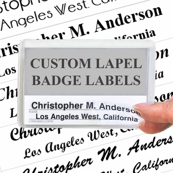 Custom Lapel Badge Stickers for JW Convention Lapel Card 7 - Etsy