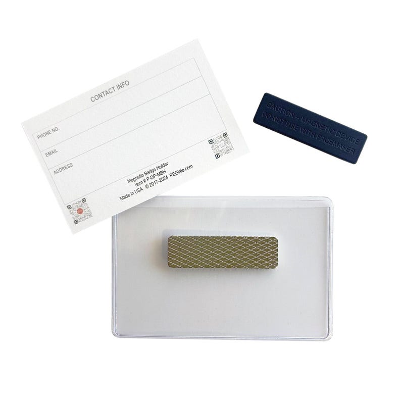 JW Magnetic Badge Holder for Jehovah's Witnesses Regional Convention - the back side of the card includes spacing to write your contact information for quick reference