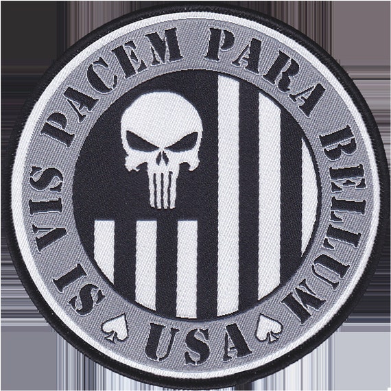 Punisher Si Vis Pacem Para Bellum Military Morale Patch Etsy