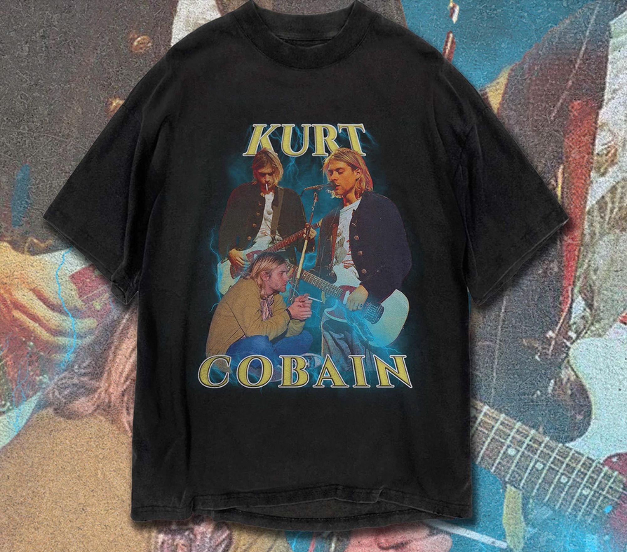 Discover Maglietta T-Shirt Kurt Cobain Nirvana Per Uomo Donna Bambini - Rock Band Guitar Punk Heavy Metal