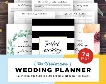 Wedding Planner Printable, Wedding Planning Book, Printable Wedding Planner, Wedding Binder Template, Engagement Gift Ideas, PDF Download