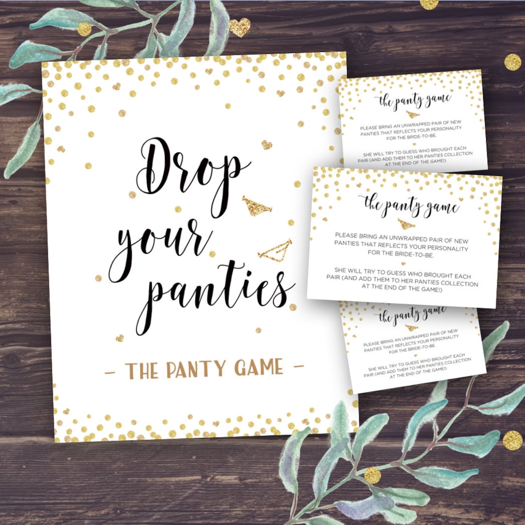 Panty Game, Drop Your Panties, Bridal Shower Games, Bachelorette Party
