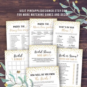 Braut oder Bräutigam Spiel, Braut oder Bräutigam Spiel, sagte er, sie sagte Brautparty Spiel zum Ausdrucken, Hochzeit Dusche Spiele Instant Download, Gold Konfetti, Glitter, lustig Bild 3