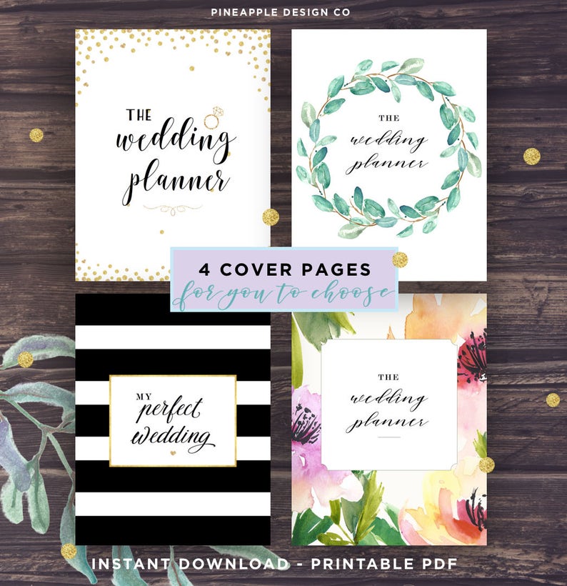 Wedding Planner Printable, Wedding Planning Book, Printable Wedding Planner, Wedding Binder Template, Engagement Gift Ideas, PDF Download image 4