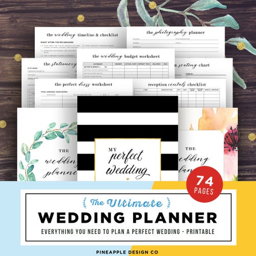 Wedding Planner Printable Wedding Planning Book Wedding - Etsy