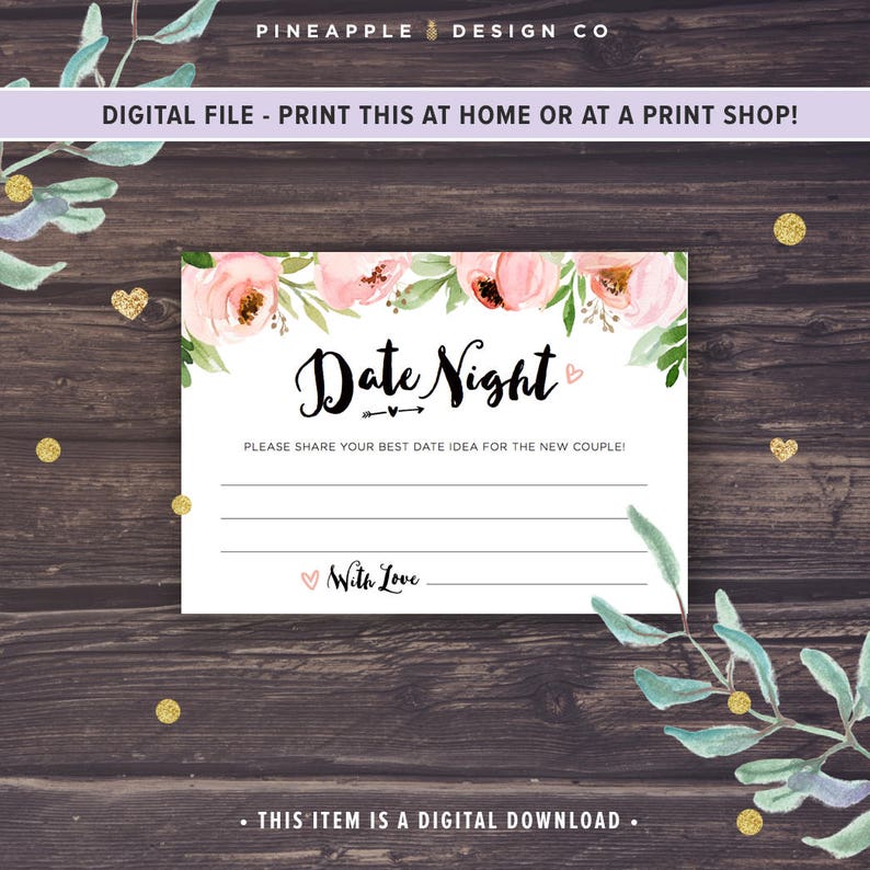 Date Jar Bridal Shower Bridal Shower Games Printable Date | Etsy