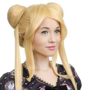 Character Wig Pig Tails with Buns and Long Bangs Serenity Serena - Usagi