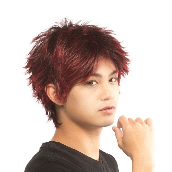 Best Selling 5'' Spiky Fluffy Short Cut Mens Cosplay Wig - Hiro