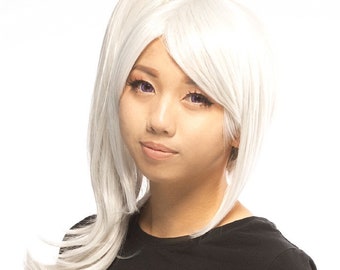 Straight 16" Pony Tail+ 12'' Bob Cut Base Anime Cosplay Wig Set - Sachi