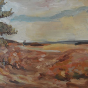 Original Fall Landscape Painting, oil on canvas, 24x18&quot;