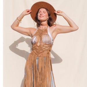 Macrame Halter Net Dress & Beach cover up | Festival Clothing | Rave Outfit | burner women clothes | Handmade summer Greek goddess dress.