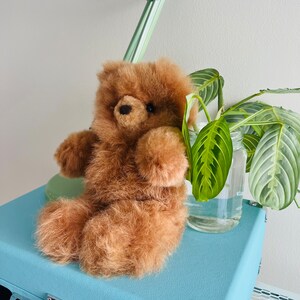 Fluffy Teddy Bear / 12" in BROWN baby alpaca teddy bear / Soft Alpaca Bears / handmade teddy bear/ perfect holiday gift