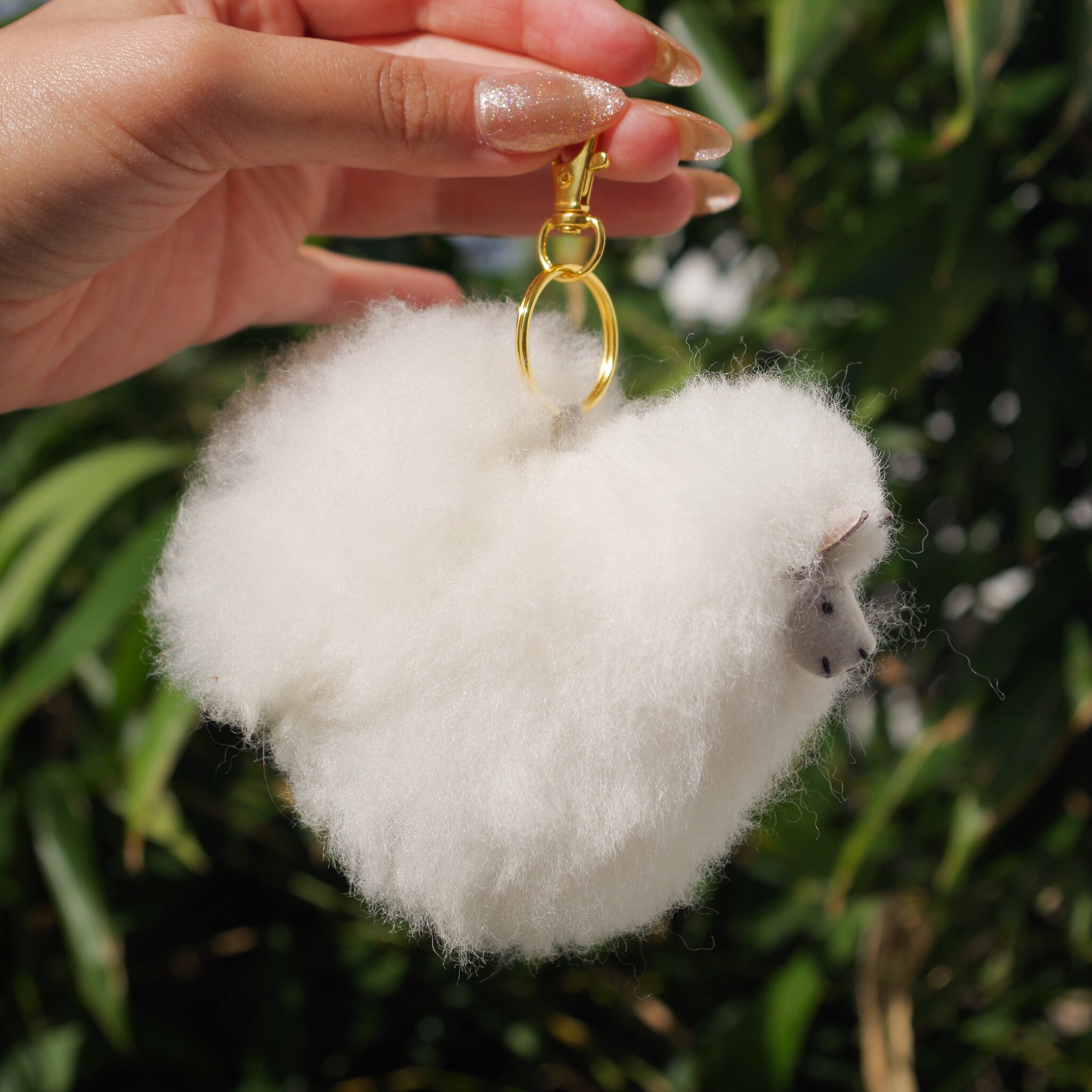 Llama pom pom keychain clearance