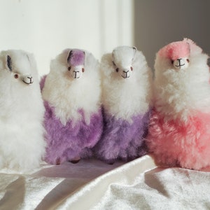 Fluffy Furry Llamas | Alpaca Toys | Alpaca wool plushie | Llama Lovers | Unique plushy gift | Llama Plush