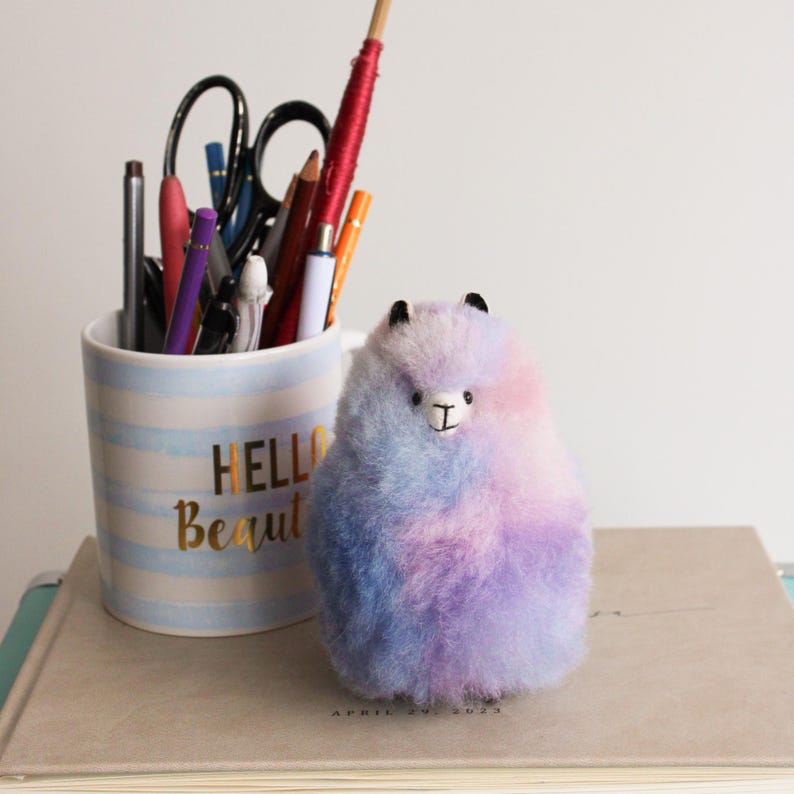 Multi Colored Alpaca Fur Plushies, Small Lllama fluffy Toys
