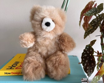 Fluffy Teddy Bear / BEIGE baby alpaca teddy bear / Soft Alpaca Bears / handmade teddy bear/ perfect holiday gift for loved ones