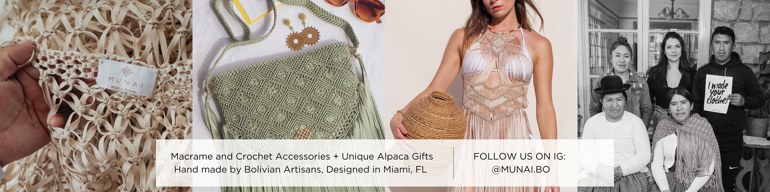 大人気！mnml★ A6 ショート キューバ チェーン ★クーポン付き Munai | Handmade resort wear brand supporting Bolivian artisans