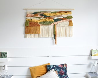 Extra Großer Gewebter Wandbehang: Moderner Boho Wandteppich