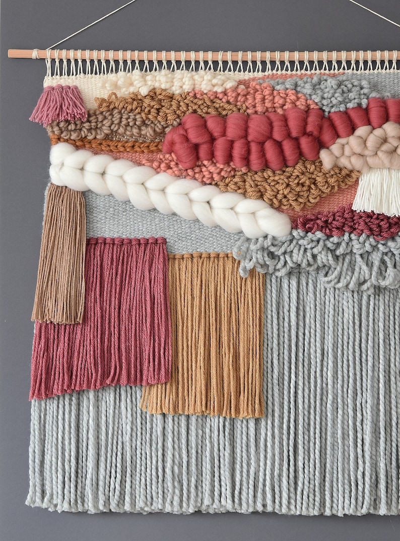 Große horizontale gewebte Wandbehang gewebte Wandteppich | Etsy