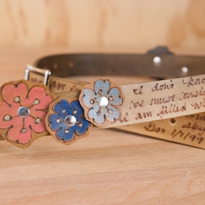 Personalized Leather Mandolin Strap: Handmade Floral Ukulele Strap