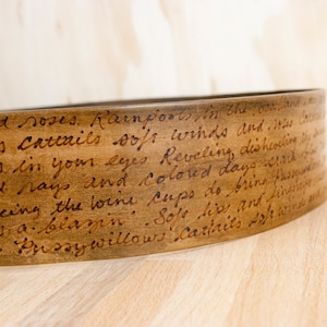 Personalized Leather Guitar Strap: Hand-Inscribed Antique Brown