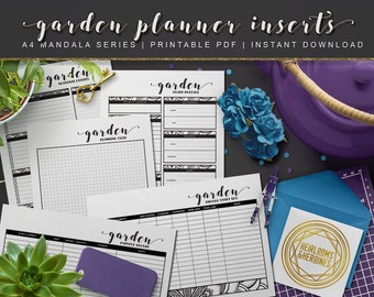 A4 Mandala | Garden Planner Inserts [Printable PDF INSTANT DOWNLOAD]