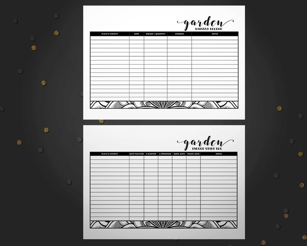 A5 Mandala Garden Planner Inserts printable PDF INSTANT DOWNLOAD - Etsy