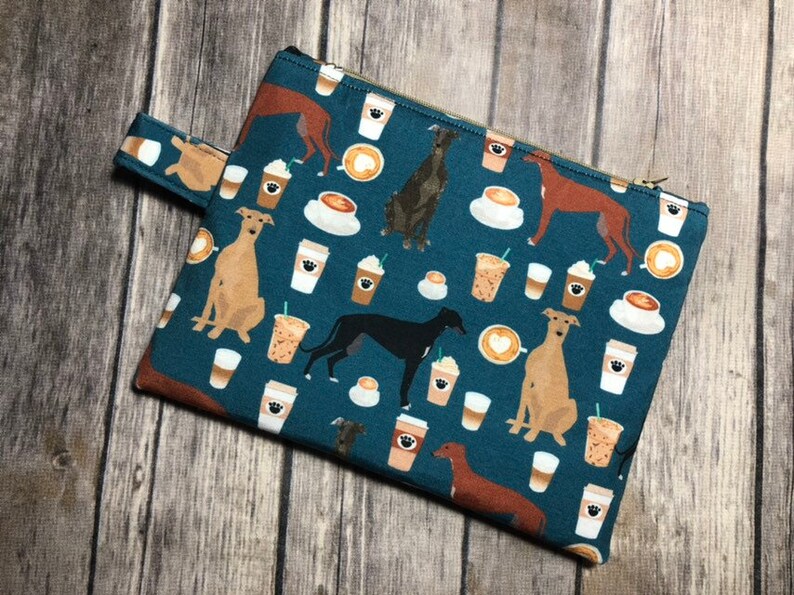 Greyhound coffee pouch greyhound zippered bag
