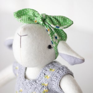 PDF Pattern - 'Giddy'  - Felt Goat Softie with Felt Carrot and Knitted Vest  - Instant Digital Download - Plush Children's Toy