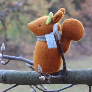 PDF Pattern - &#39;Hill Top Fox - Pattern Two&#39; - Felt Rabbit, Squirrel and Hedgehog Softie - Instant Digital Download - Plush Toy