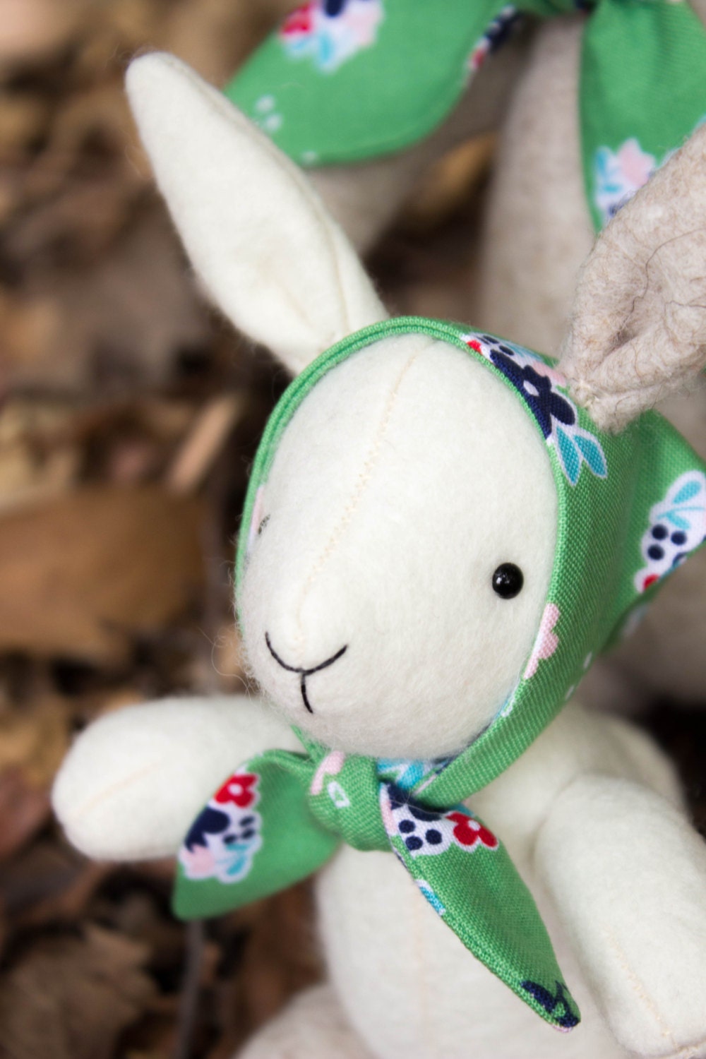 Sable Point Rabbit Pattern PDF Pattern - 'parsnip and Sable' - Felt Rabbit Mother and Baby Softie ...