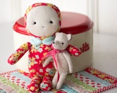 PDF Pattern - 'Baby Bear' - Fabric Doll/Softie with Felt Bear and Mini Quilt - Instant Digital Download - Plush Children's Toy