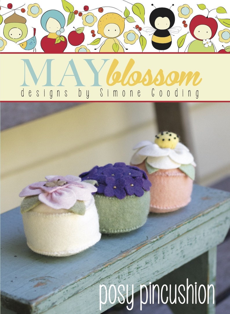 PDF Pattern - 'posy Pincushion' - Felt Flower Pincushions - Instant ...