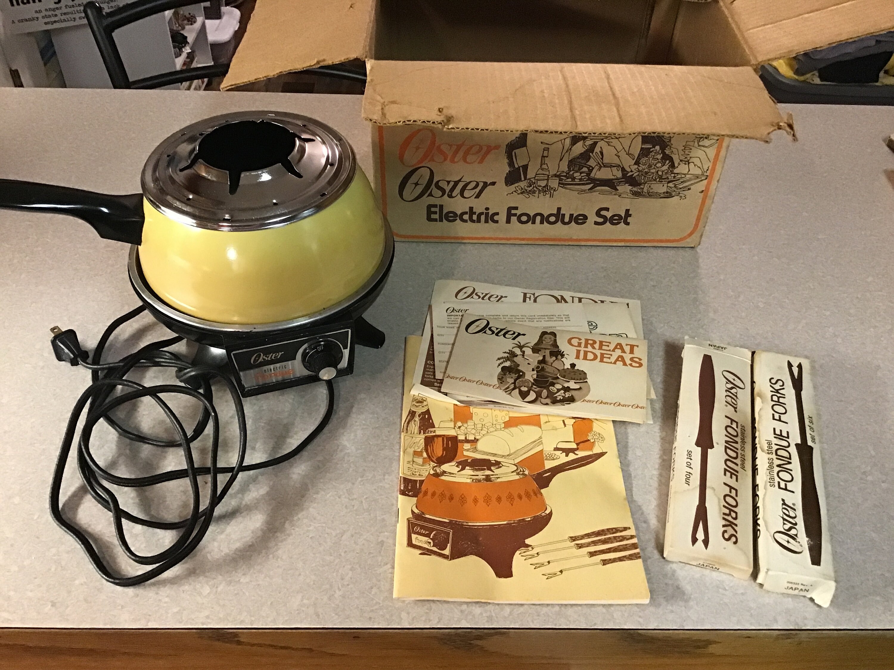 Vintage Oster Electric Fondue Set Etsy