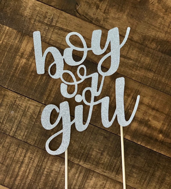 He Or She Esta He Or She Cake Topper Gender Reveal Cake Etsy