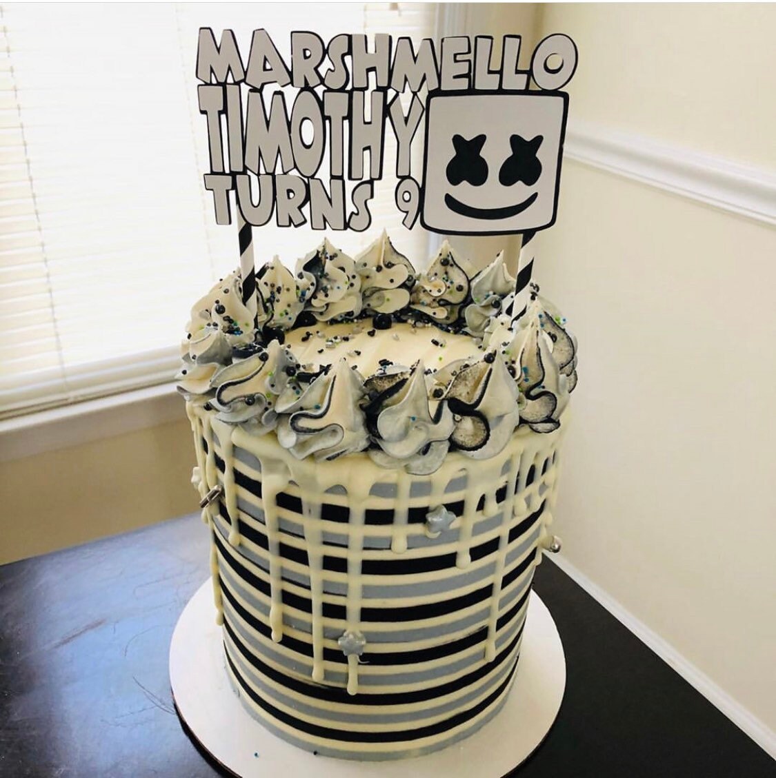 Custom Cake Toppers DJ Marshmello Cake Topper Black and Etsy Ireland
