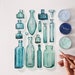 Vintage Glass Bottles Colored Pencil Art Print by Headspace Illustrations 