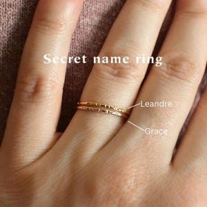 Ring with name, hidden name ring, gold filled name ring, custom name jewelry, secret name ring, kid's name ring, custom initial ring, pease