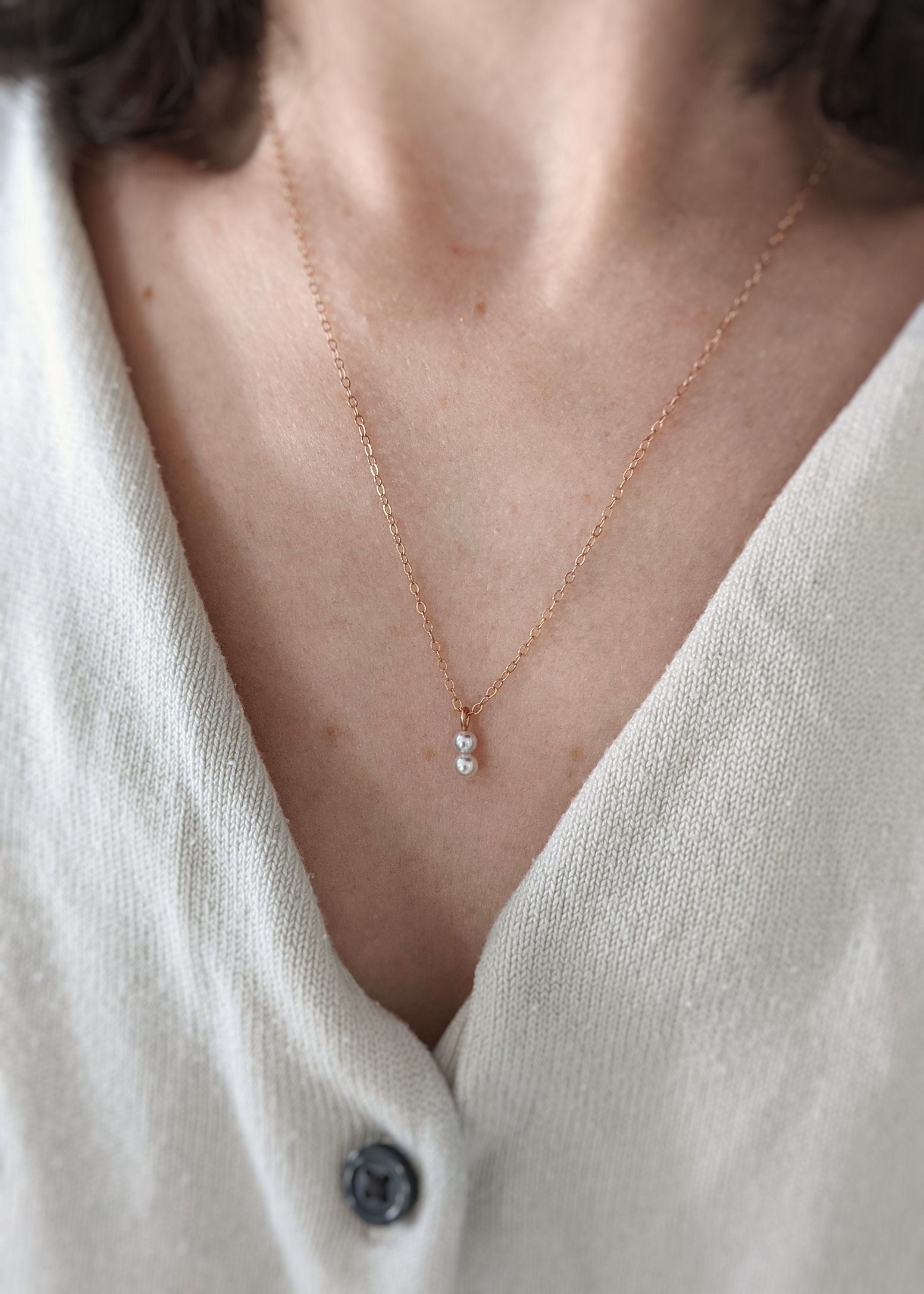 Pearl Necklace Minimalist Pearl 
