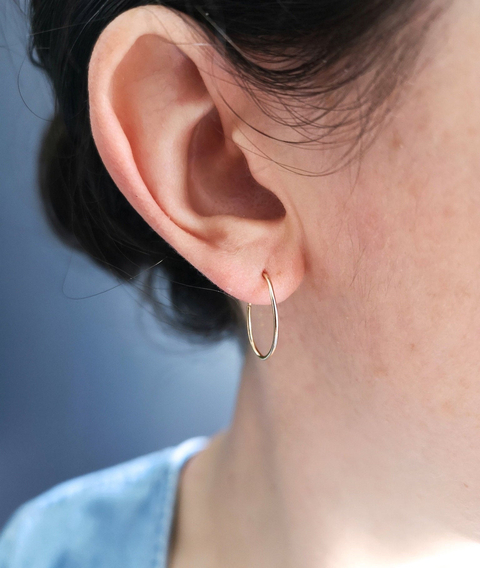 Endless hoop earrings gold filled loops everyday wear hoop Etsy