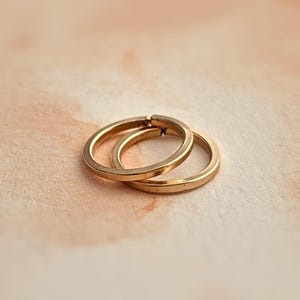 Endless hoop earrings. Rose gold Loop earrings. Percing ring, everyday wear hoop, percing hoop, Plain hoops, simple hoop earring