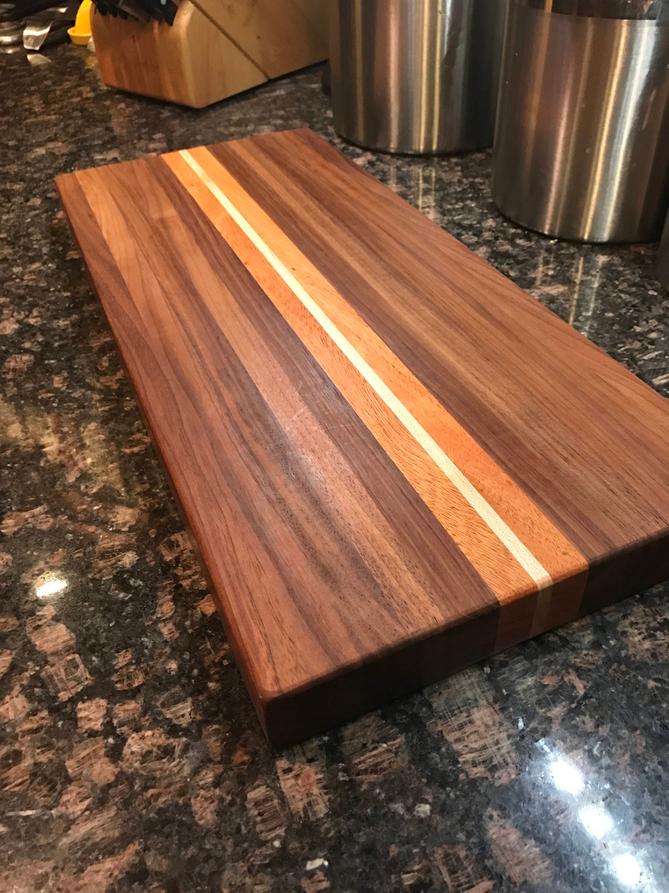 Walnut Mahogany Maple Butcher Block Cutting Board Exotic Etsy