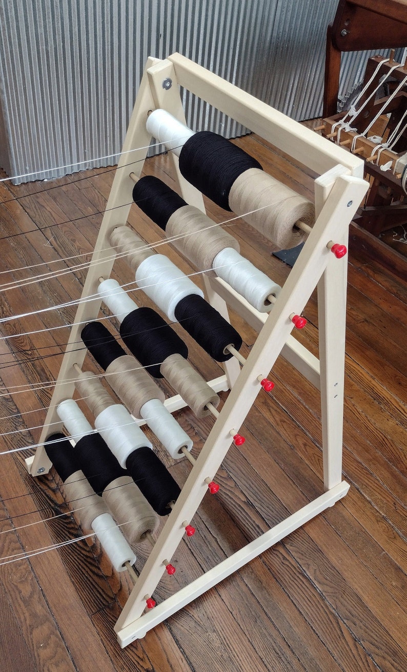 24 Spool Solid Wood Warp Rack Made by Ability Weavers Etsy