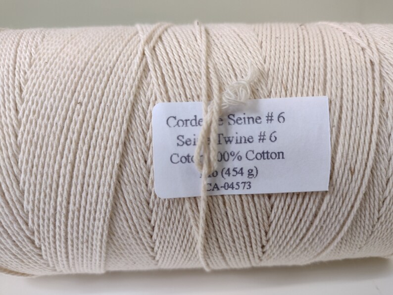 Seine Twine by Maurice Brassard, one pound spool, 3 weight options for weaving and macrame #6 4/12/3 840 yards