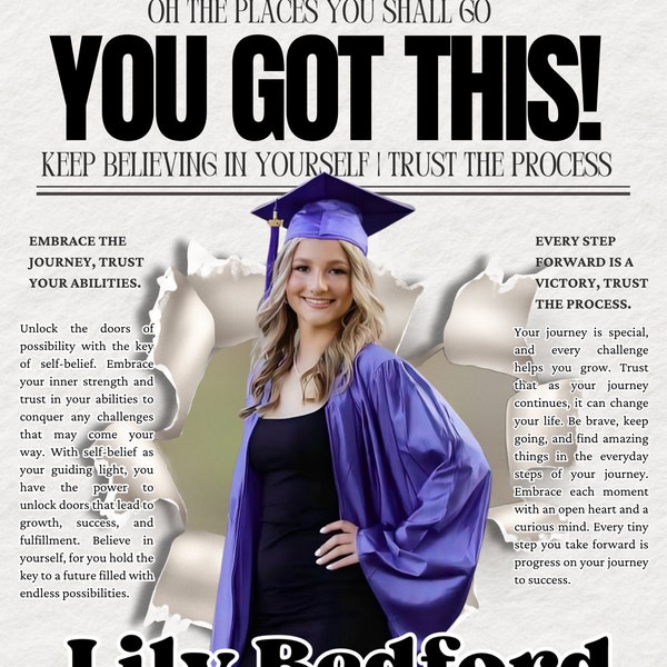 Newspaper | Graduation | Graduate | Spotlight | Grad | Class of 2023 | Graduation | Announcement | Invitation | Fan | Grad PNG