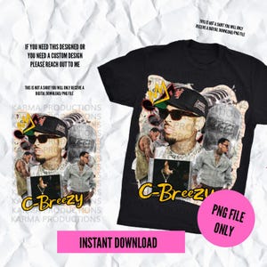 Chris Brown Bootleg Hip Hop Shirt Design PNG: 90s Homage (Digital Download