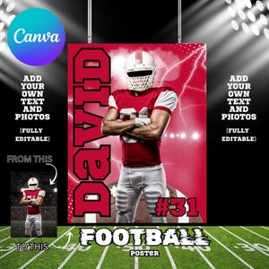 Football Game Day Vorlage: Vollständig bearbeitbares Canva Design (Digitaler Download