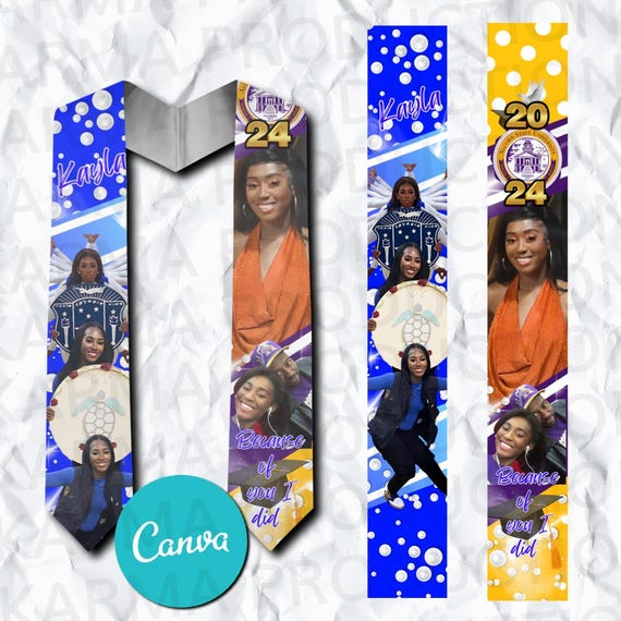 Custom Senior Graduation Stole Template (Canva, 2026) (Instant Download)