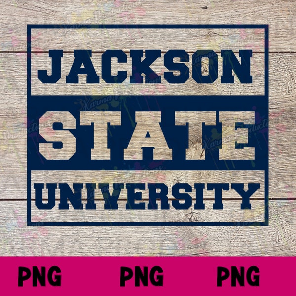 Jackson State University | JSU | HBCU | PNG | Sublimation Design/Navy and Grey/ Tigers / Instant Download